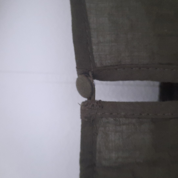 New Day olive green size XL top, 3/4 inch sleeves, button closure in back. - Picture 5 of 5